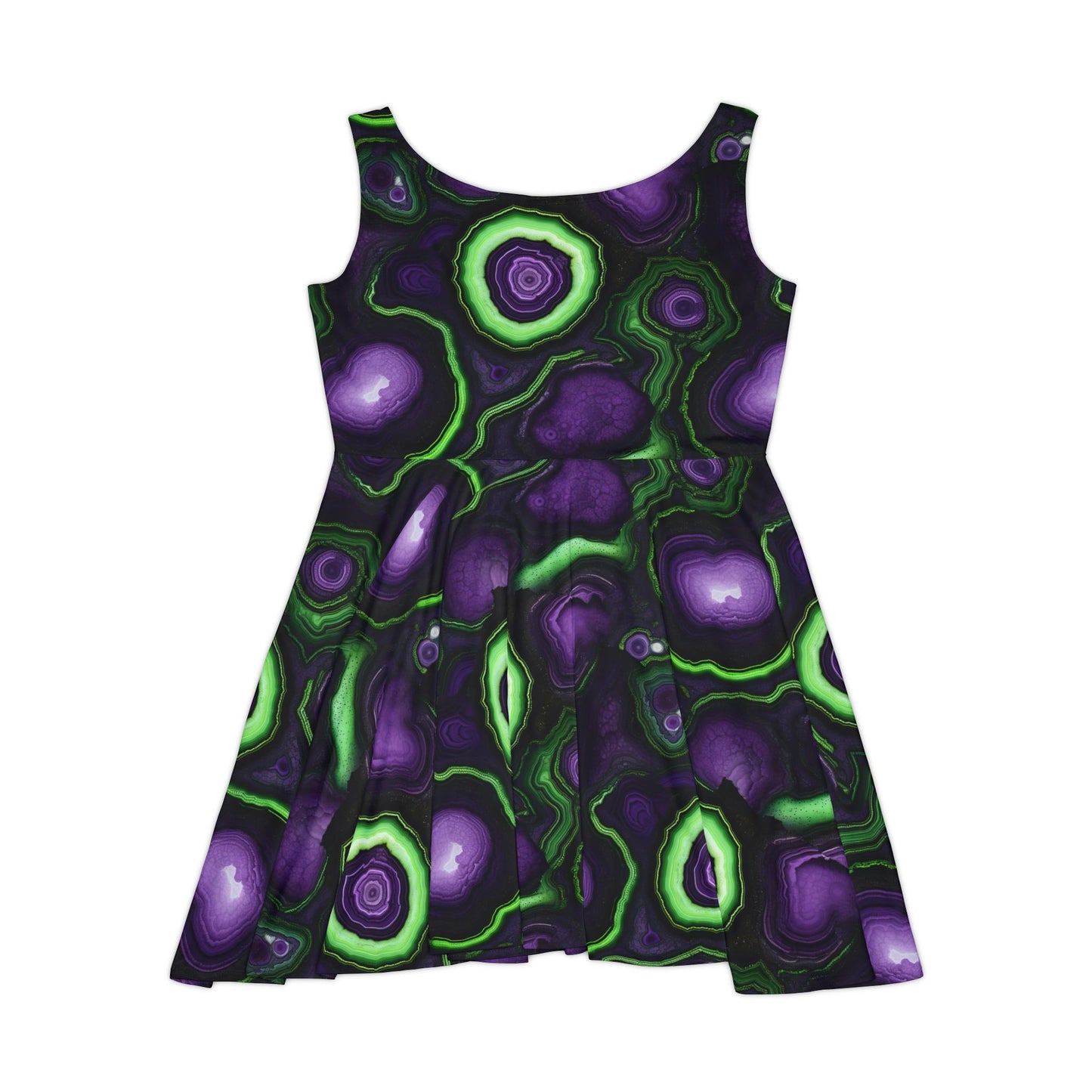 Amethyst & Lime Fracture Women's Skater Dress