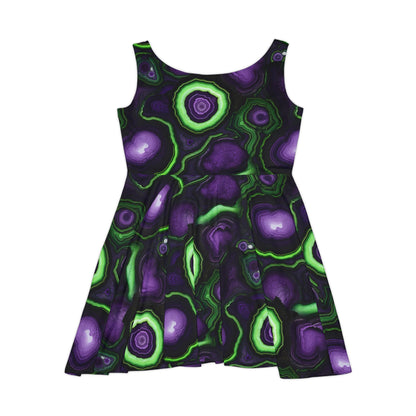 Amethyst & Lime Fracture Women's Skater Dress