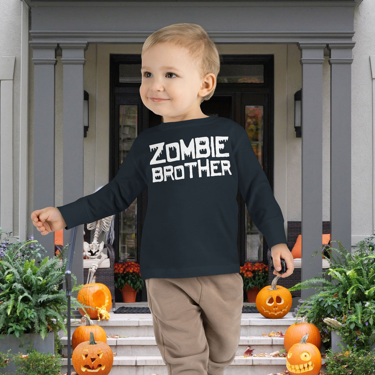 ""Zombie Brother Toddler Long Sleeve Tee