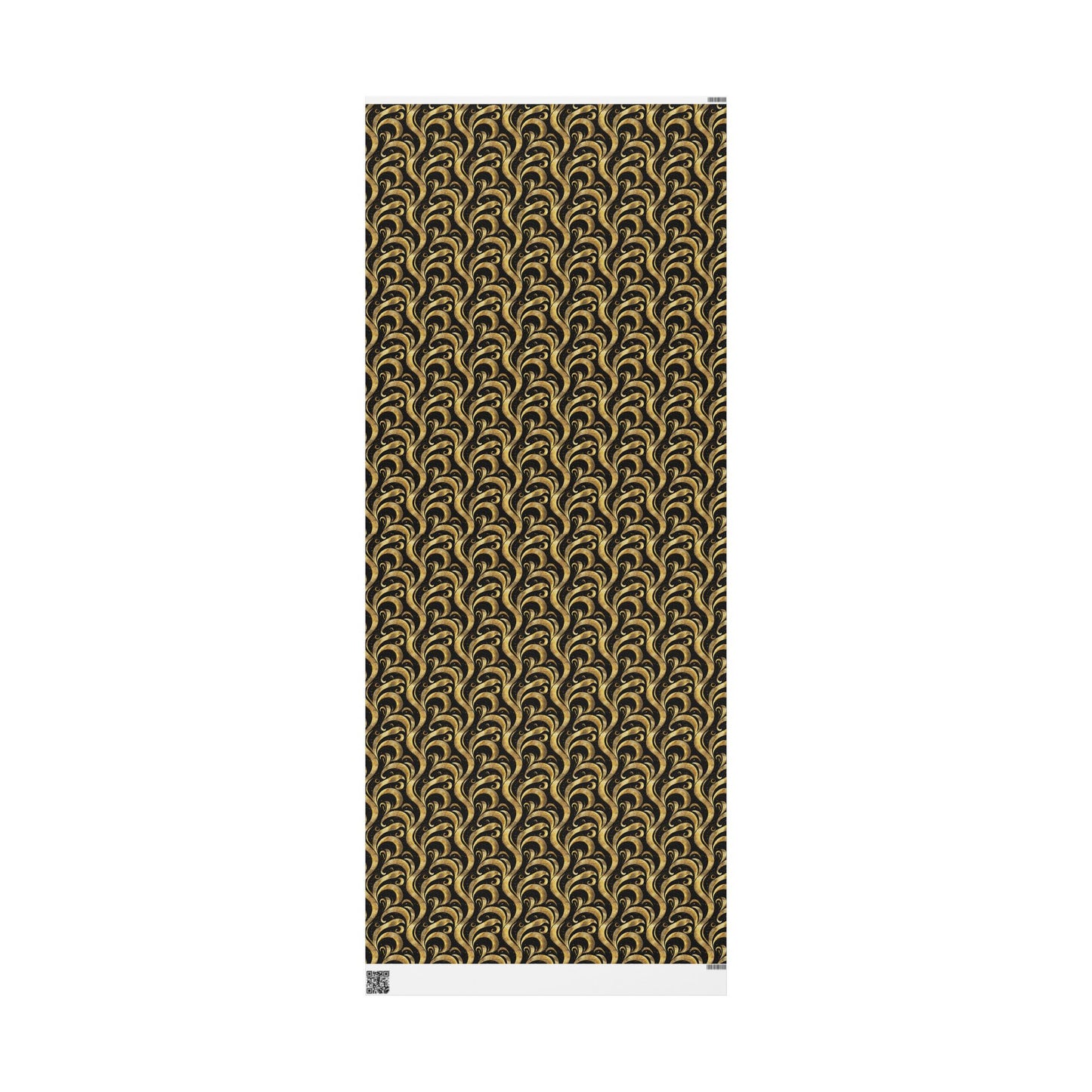 Black & Gold Luxe Swirl Wrapping Paper
