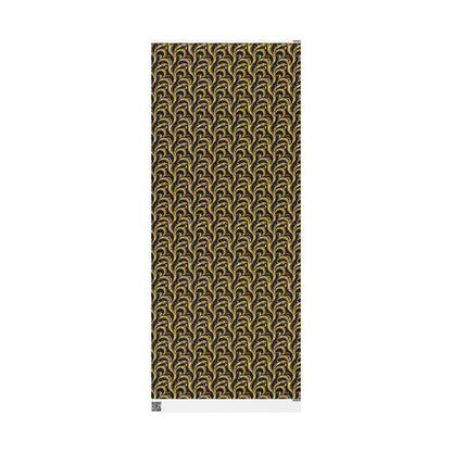 Black & Gold Luxe Swirl Wrapping Paper