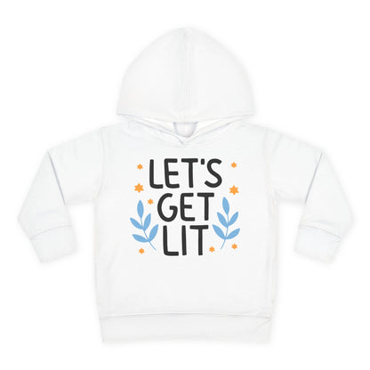 Hanukkah Let's Get Lit Toddler Pullover Fleece Hoodie