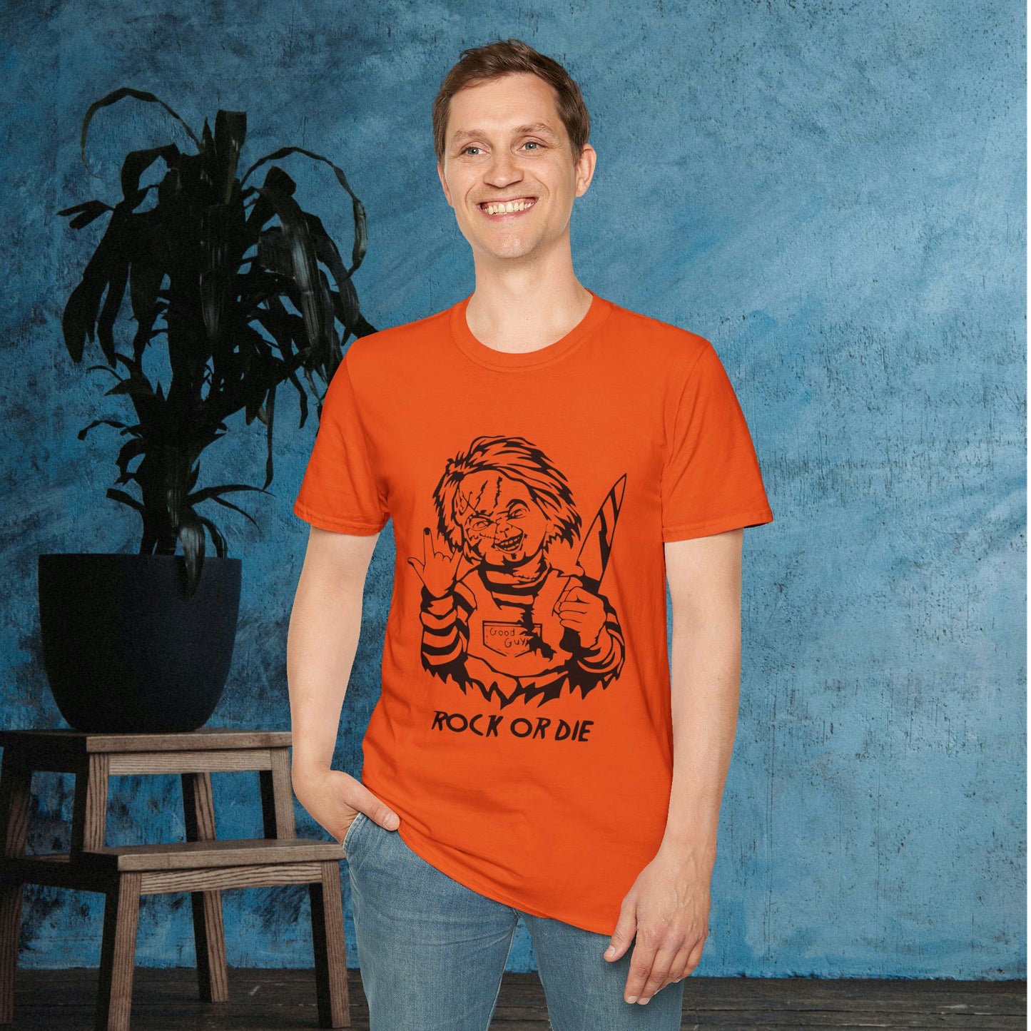 Chucky Rock or Die Adult T-shirt