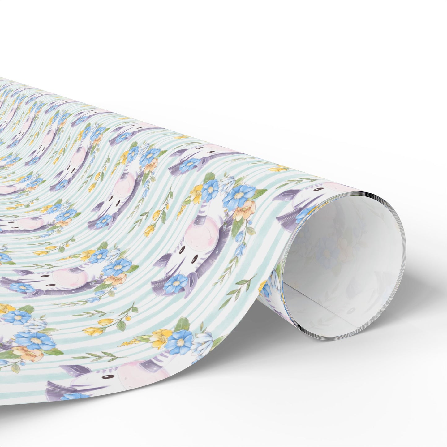 Zebras in Bloom Wrapping Paper