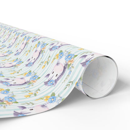 Zebras in Bloom Wrapping Paper