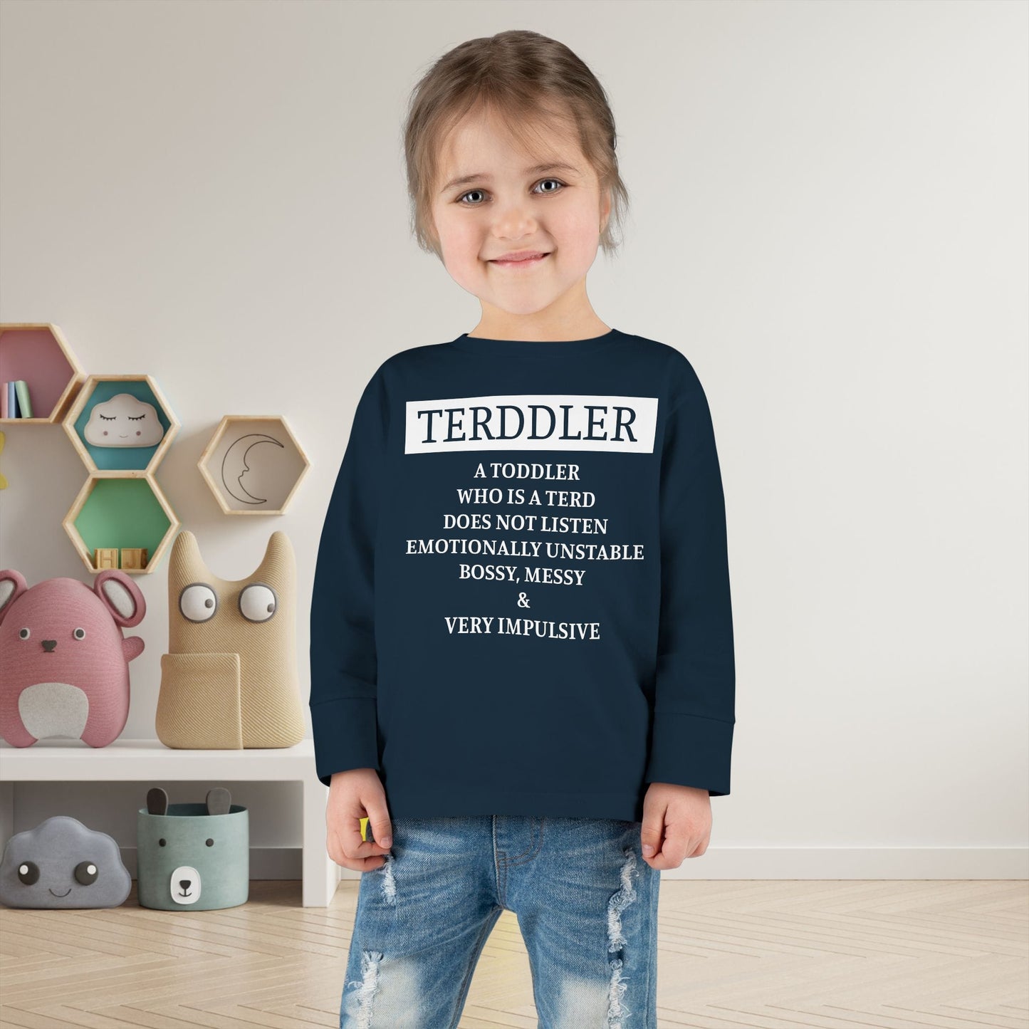 ""Terddler Definition Toddler Long Sleeve Tee