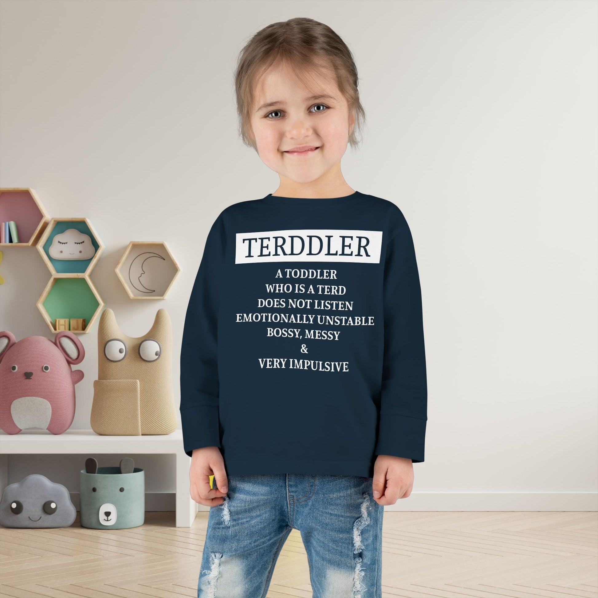 ""Terddler Definition Toddler Long Sleeve Tee