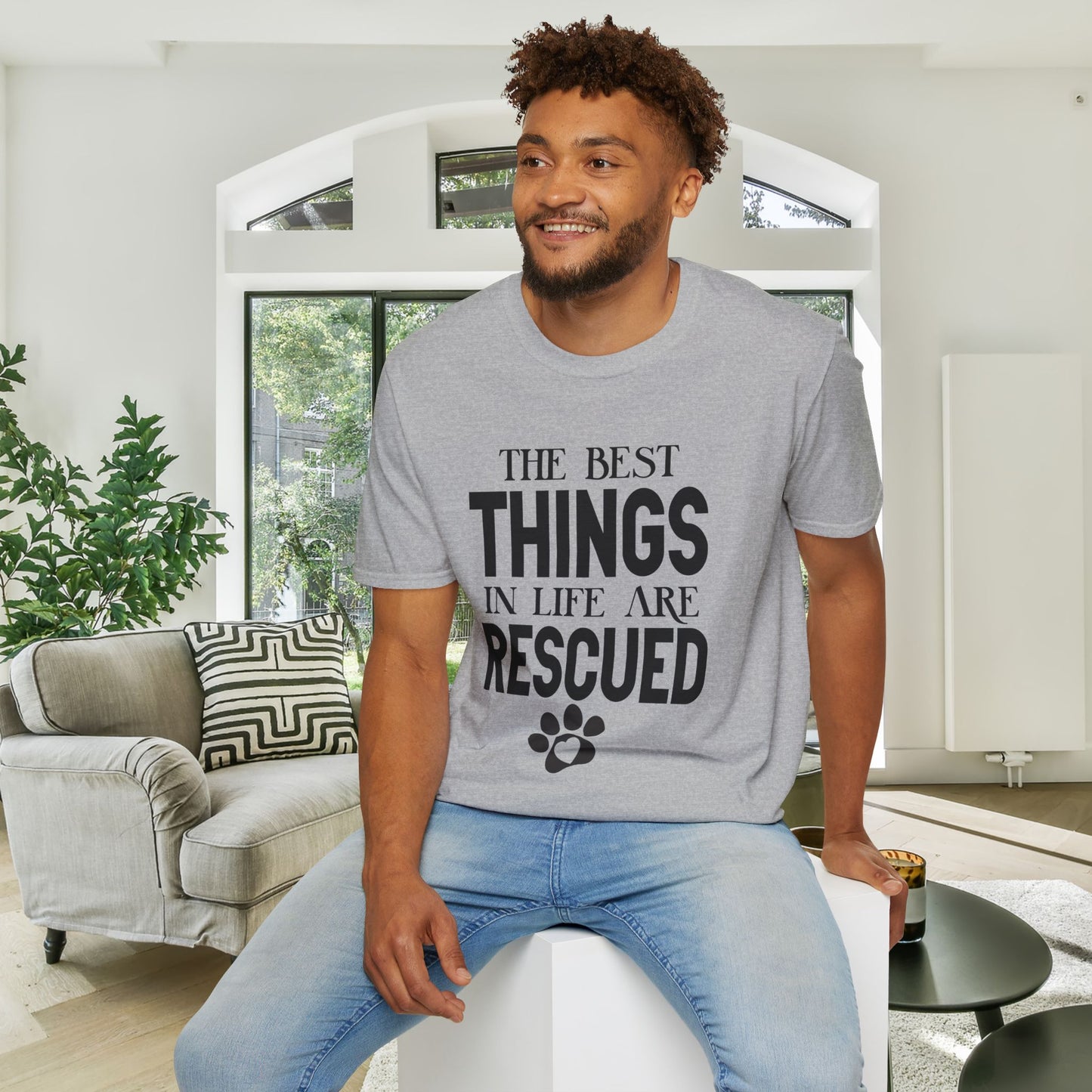 The Best Things In Life Are Rescued Adult T-shirt
