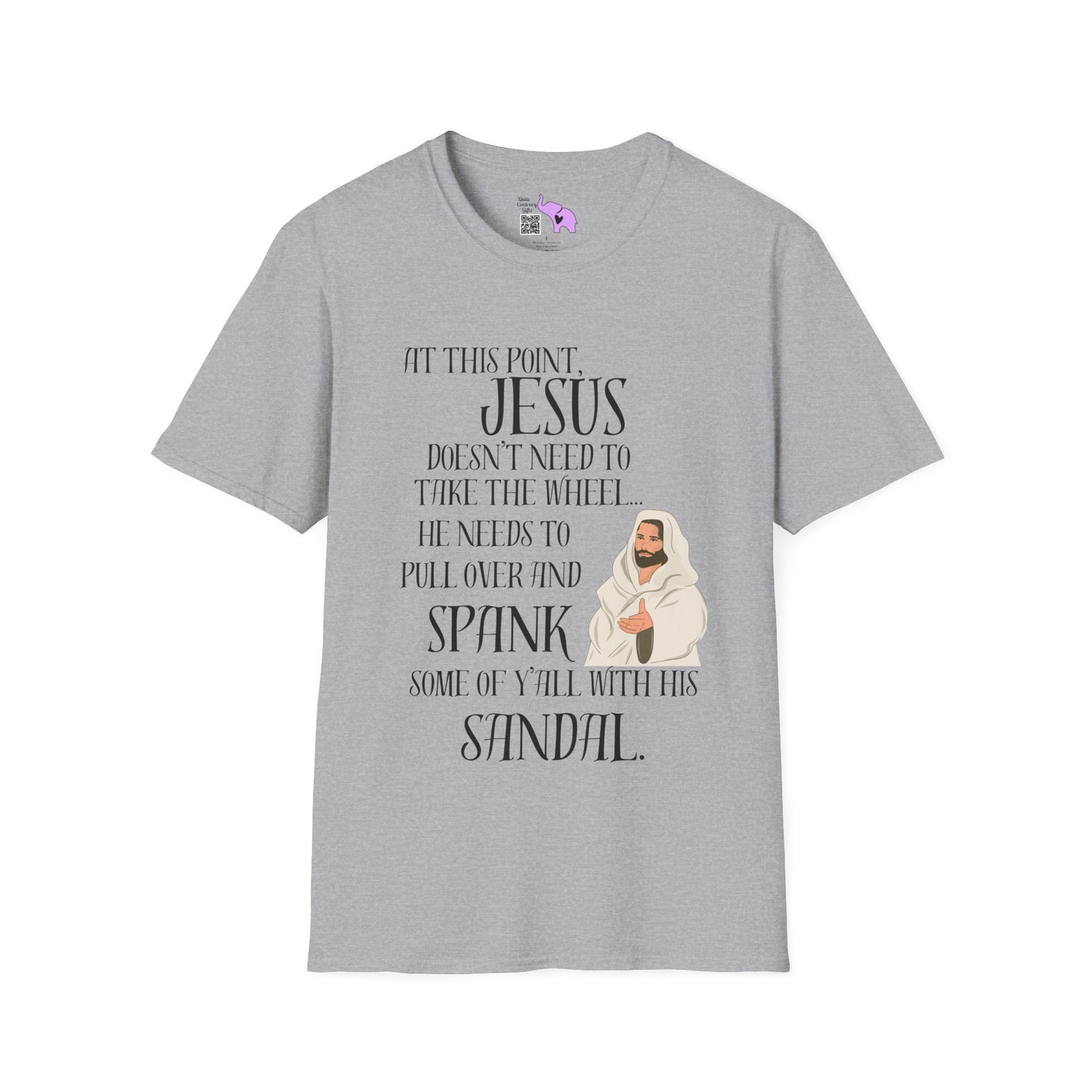 At This Point, Jesus Doesn't Need To Take The Wheel...  Adult T-shirt