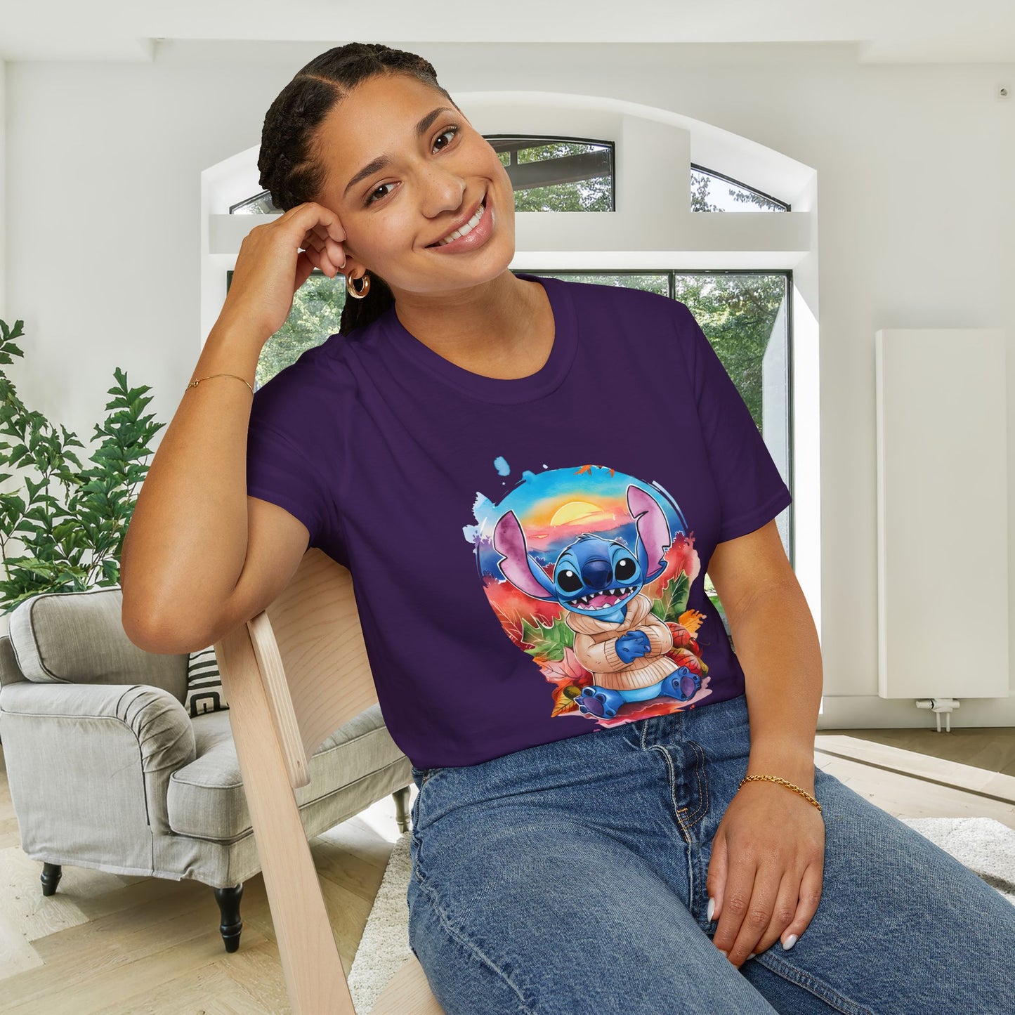 Sunset Stitch Adult T-shirt
