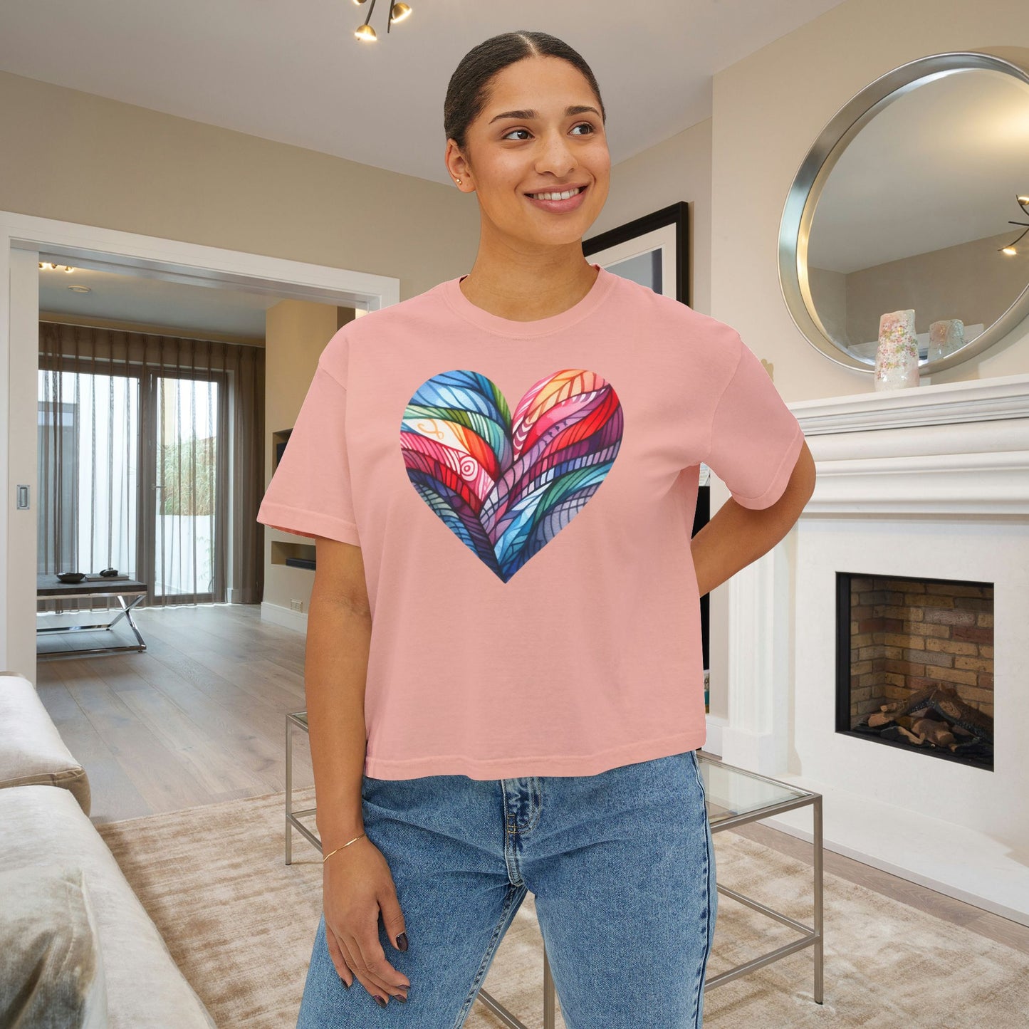 Heart of Many Colors Women's Boxy Tee