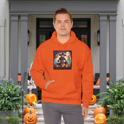 Halloween Scarecrow w/Pumpkins Heavy Blend™ Hooded Sweatshirt