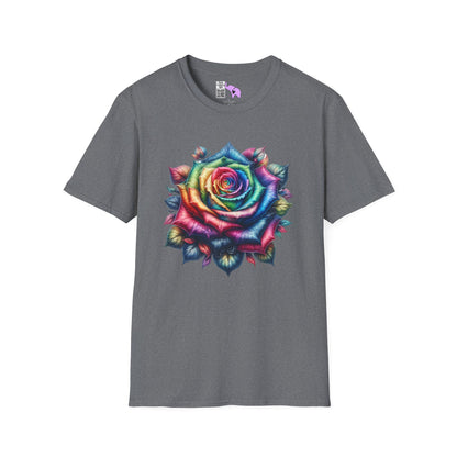 Colorful Rose Adult T-shirt