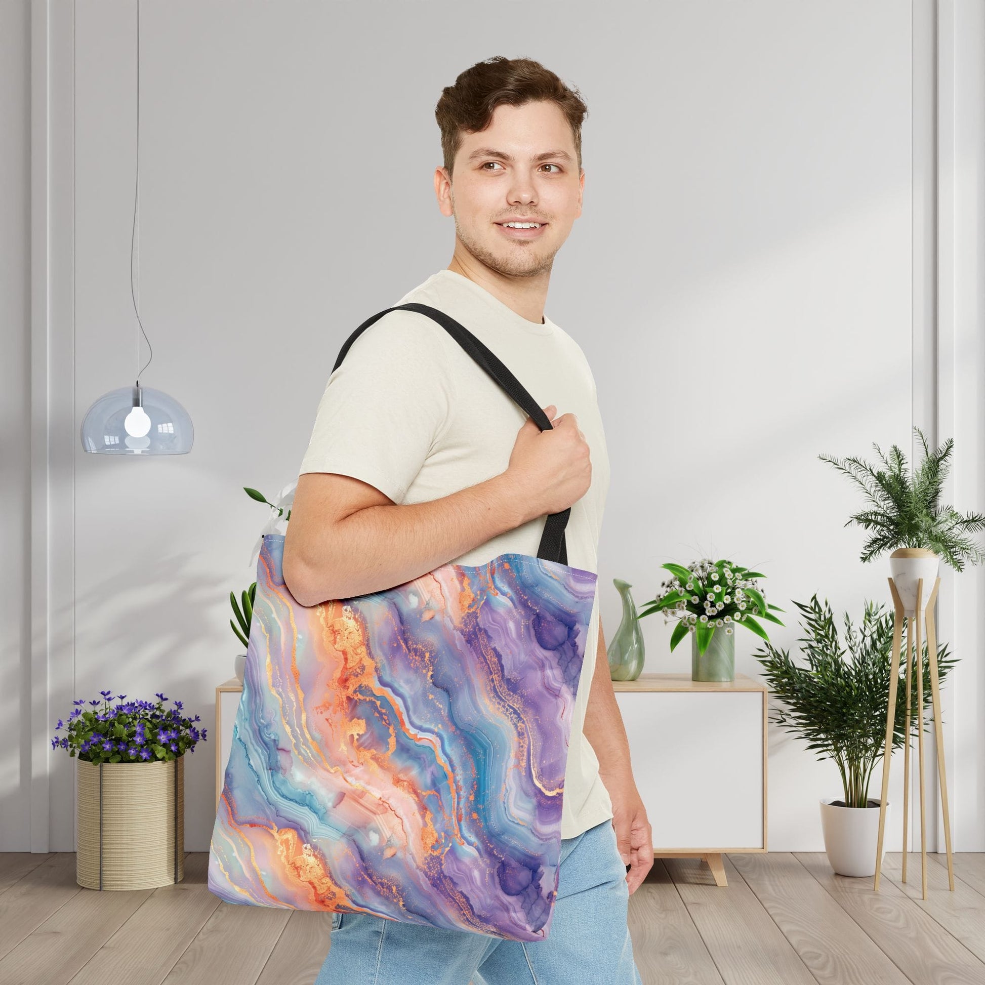 Dreamwave Marble Canvas Tote Bag