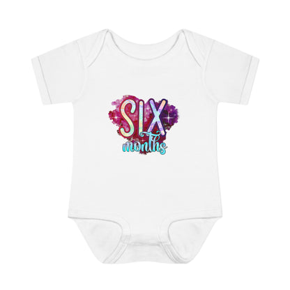 Stardust Baby Milestone Bodysuit-Six Months