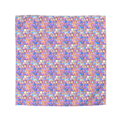 Aurora Hexagons Microfiber Duvet Cover