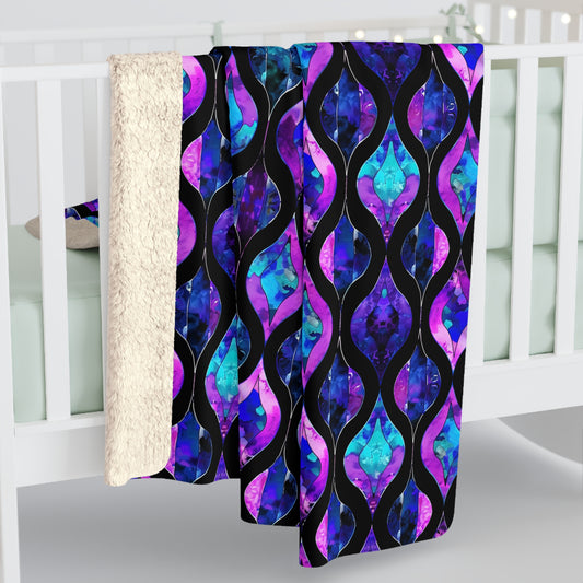 Midnight Cathedral Sherpa Fleece Blanket