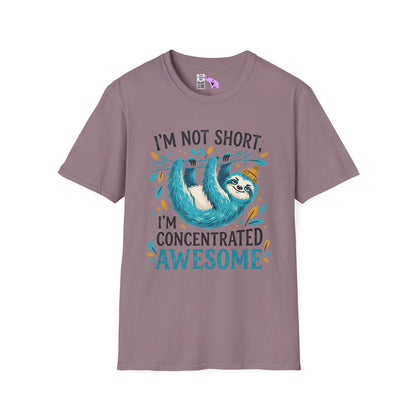 ""I'm Not Short I'm Concentrated Awesome (Sloth on Branch) Adult T-shirt