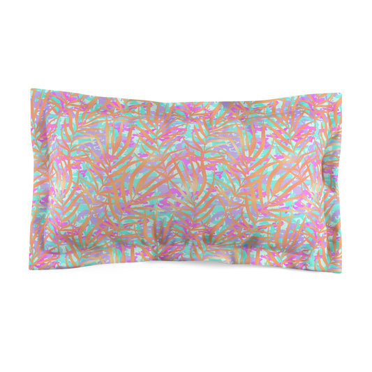 Tropical Sunset Palms Microfiber Pillow Sham