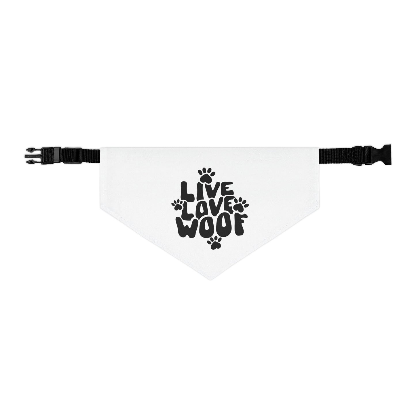 Live Love Woof Pet Bandana Collar