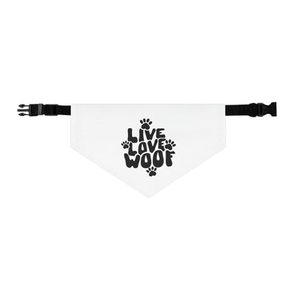 Live Love Woof Pet Bandana Collar