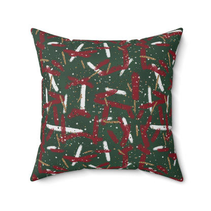 Holiday Brushstrokes Throw Pillow