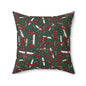 Holiday Brushstrokes Throw Pillow