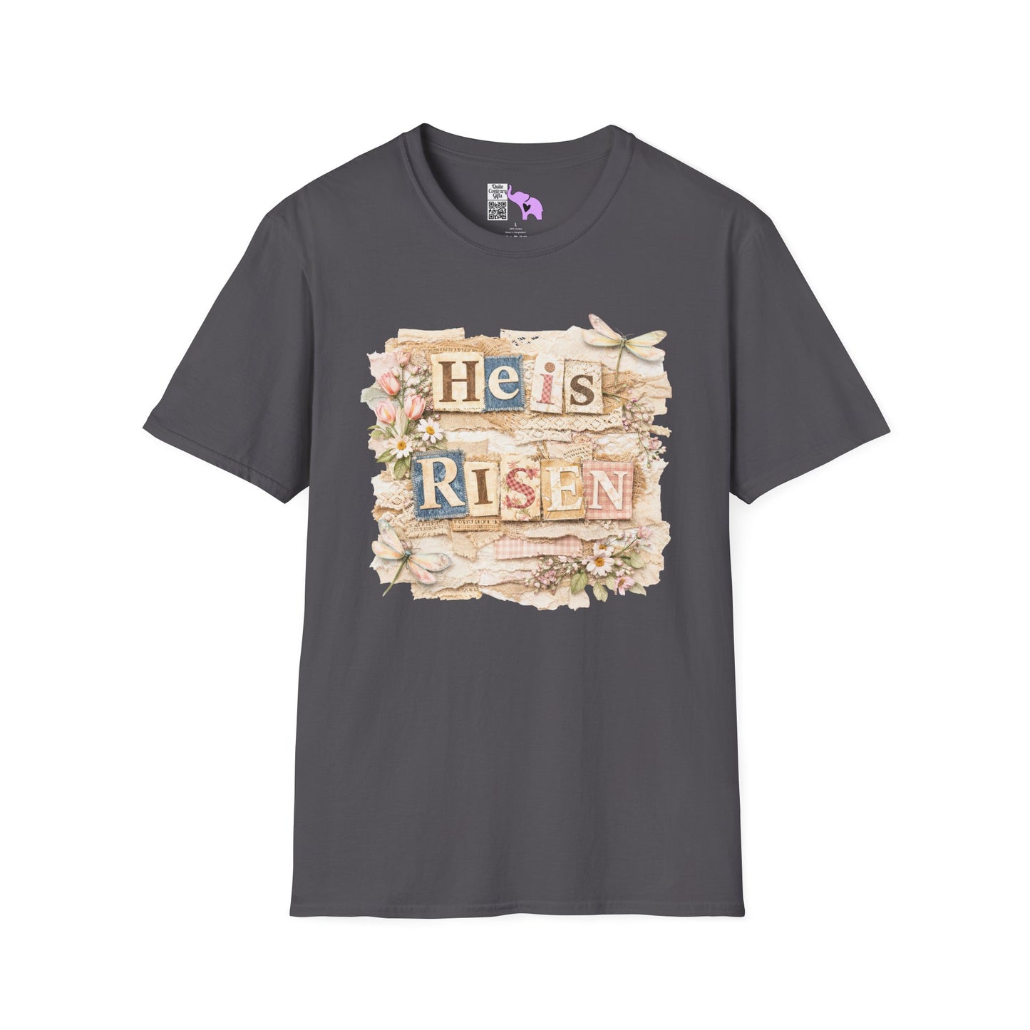 He Is Risen (Lace Collage) Adult T-shirt