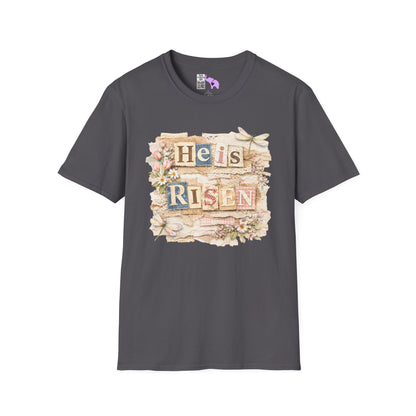He Is Risen (Lace Collage) Adult T-shirt