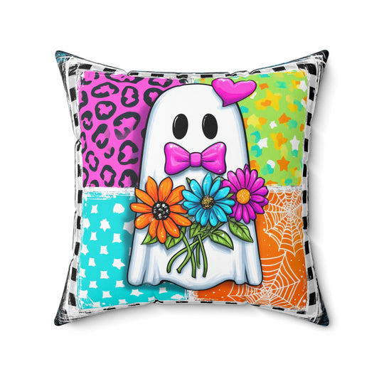 Bloom & Boo Patchwork Throw Pillow