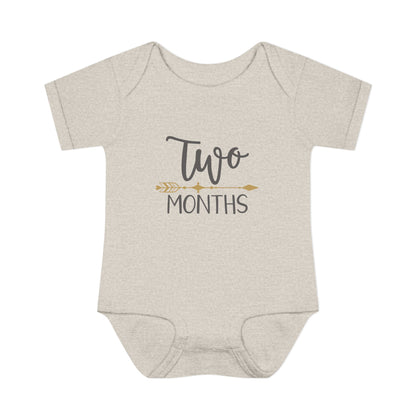Golden Arrow Milestone Baby Bodysuit-Two Months