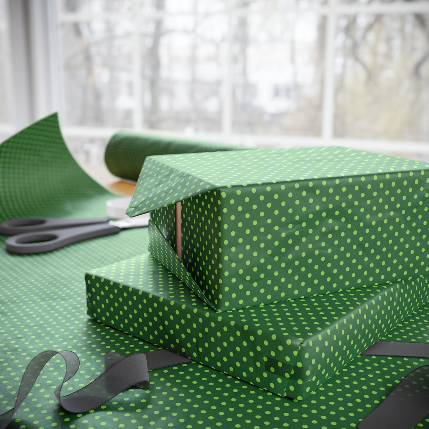 Mistletoe Spots Wrapping Paper