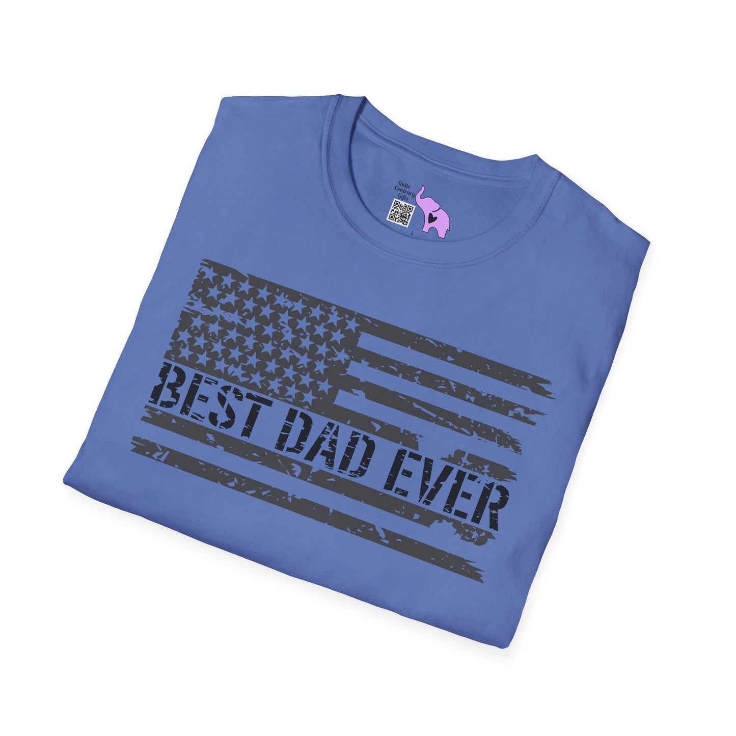 Best Dad Ever (Flag) Adult T-shirt