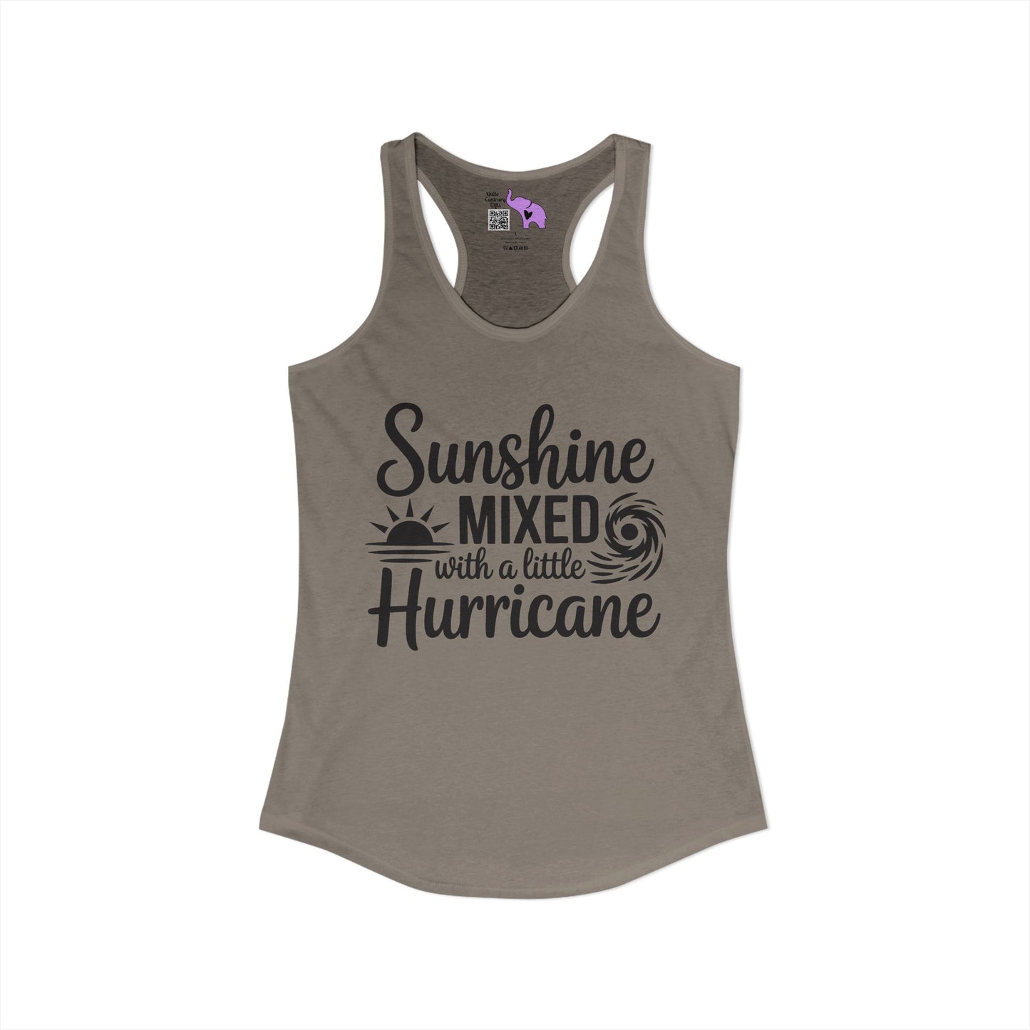 Sunshine Mixed With A Little Hurricane Women's Ideal Racerback Tank