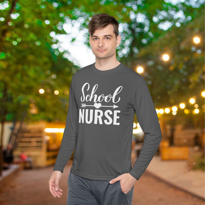 School Nurse Adult Long Sleeve Tee