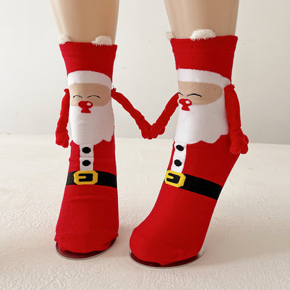 Adorable Christmas Magnetic Hand Holding Socks