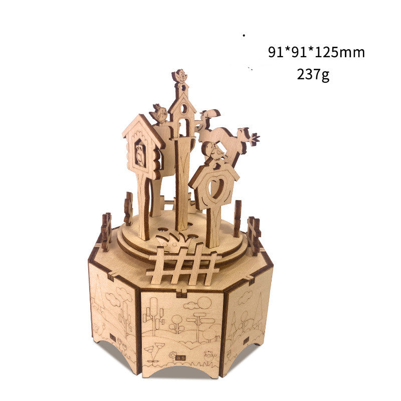 Wooden Music Box Series Manual Diy 3d Puzzles