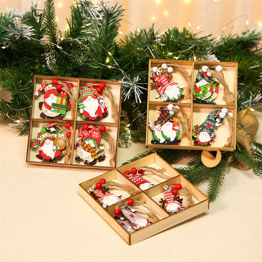Christmas Gnome Wooden Ornament Collection – 3 Unique Sets