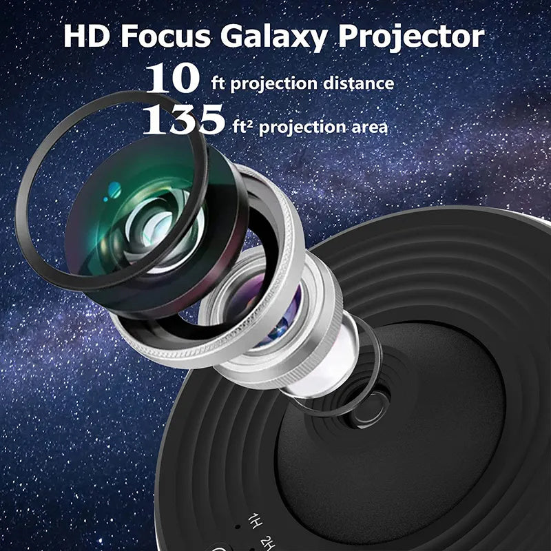 Night Light Galaxy Projector 360 Degree Starry Sky Rotating Planetarium Lamp