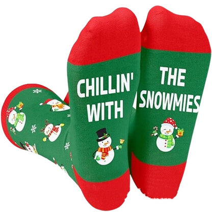 Christmas Mid-calf Cotton Socks