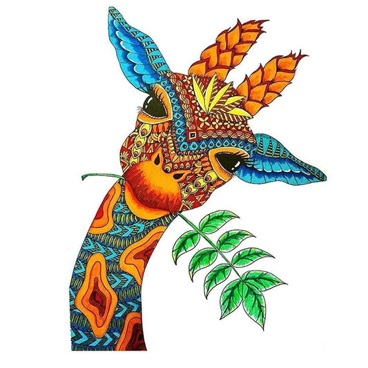 Colorful Giraffe Wooden Jigsaw Puzzle