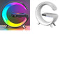 G Shaped LED Lamp Bluetooth Speaker Wireless Charger App Controlled