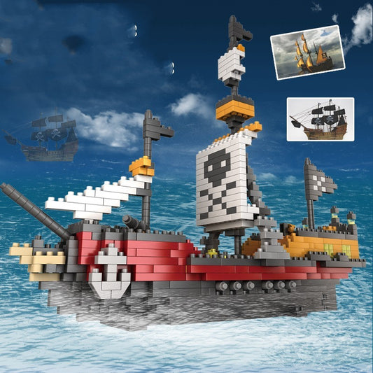 Pirate Ship/Sailboat Interlocking Building Blocks Toy