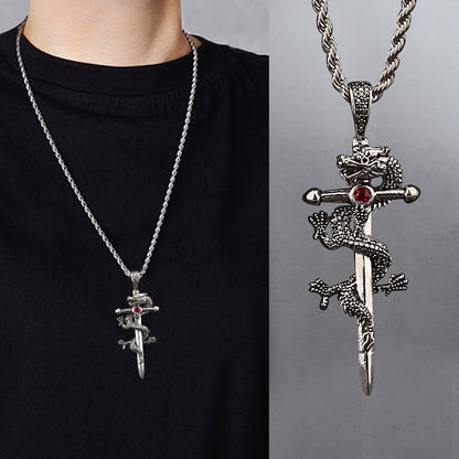 Dragon Sword Pendant Necklace