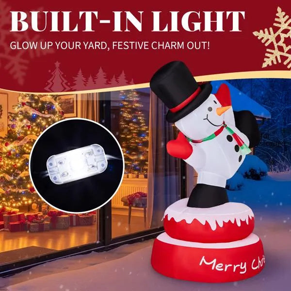 Spinning Snowman Inflatable – 4.8FT Lighted Christmas Decor