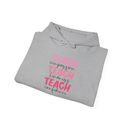 Teach Compassion, Kindness, Confidence Heavy Blend™ Hooded Sweatshirt