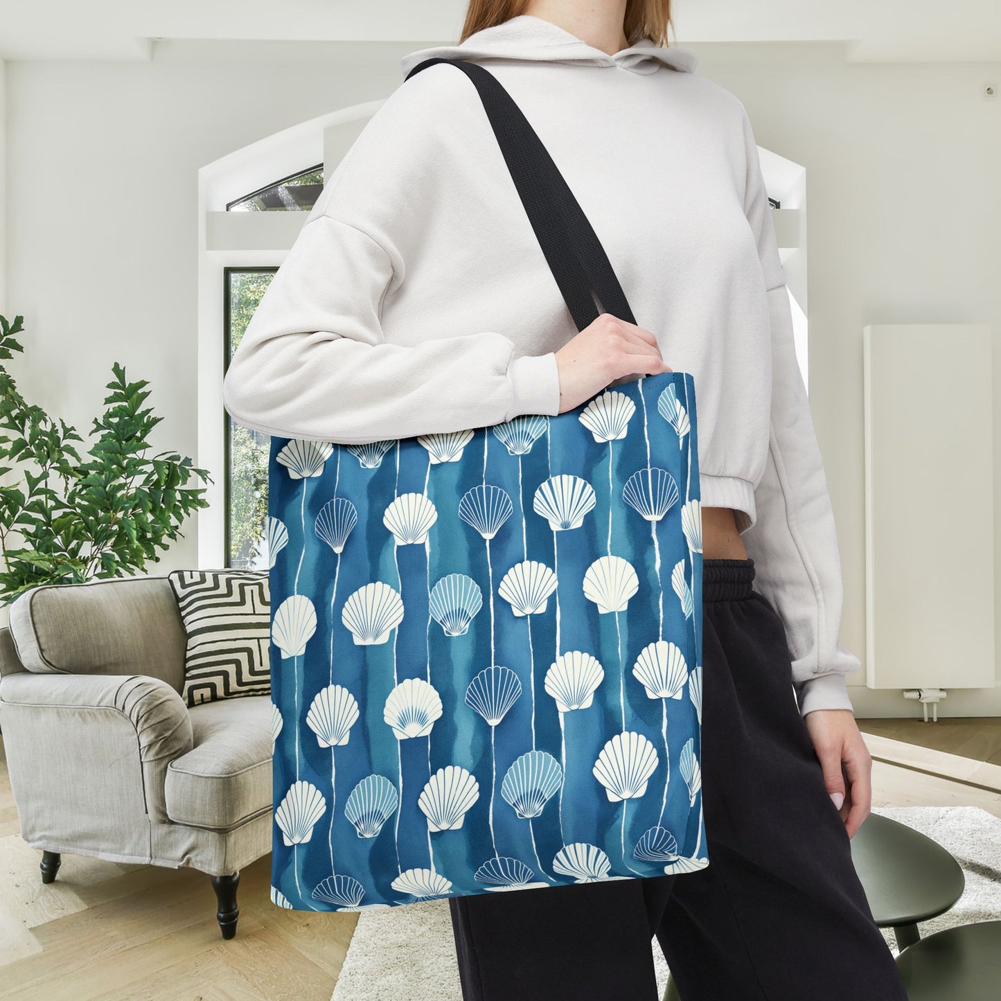 Oceanline Shells Canvas Tote Bag
