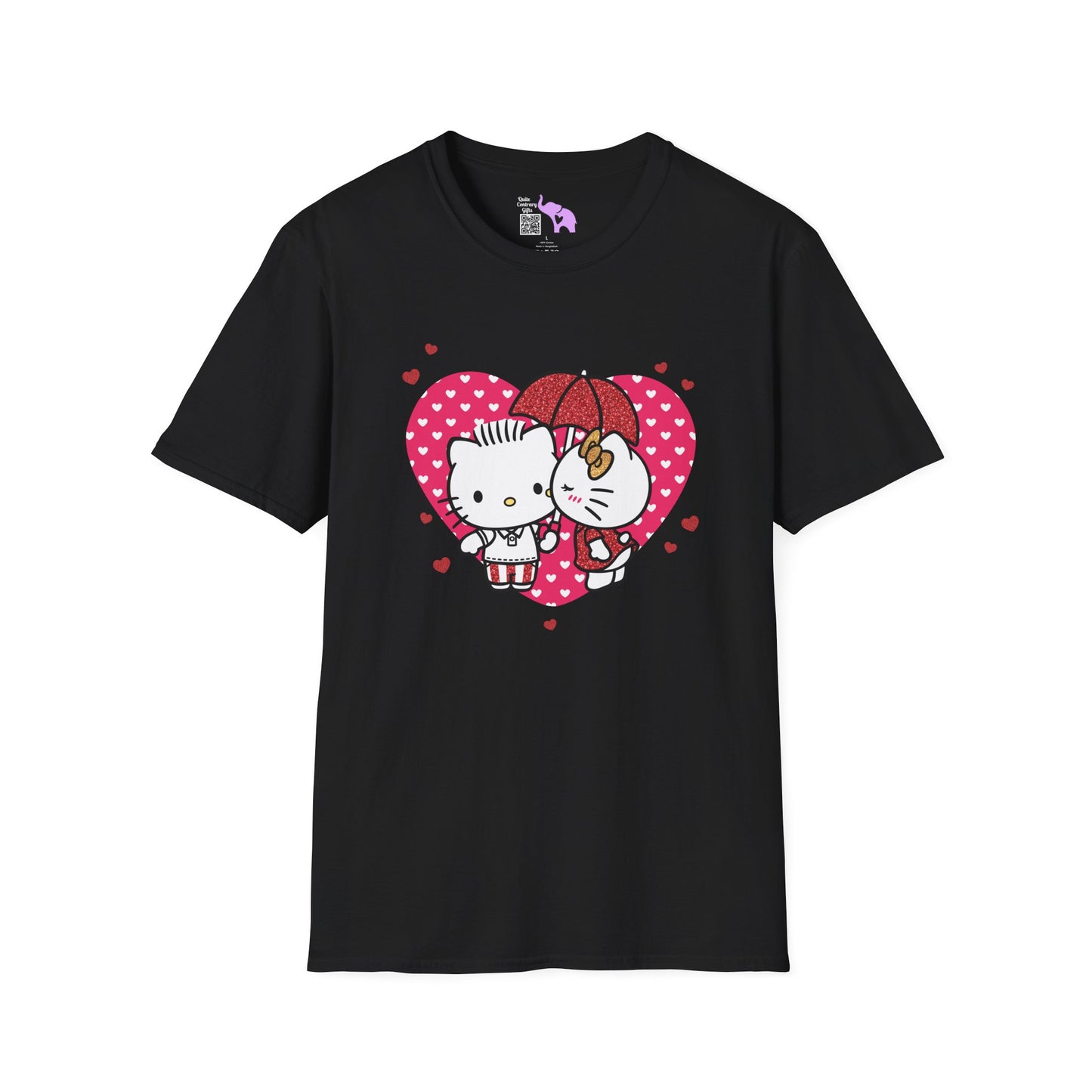 Valentines Hello Kitty Couple Adult T-shirt
