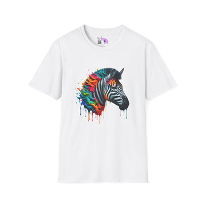 Colorful Zebra Adult T-shirt