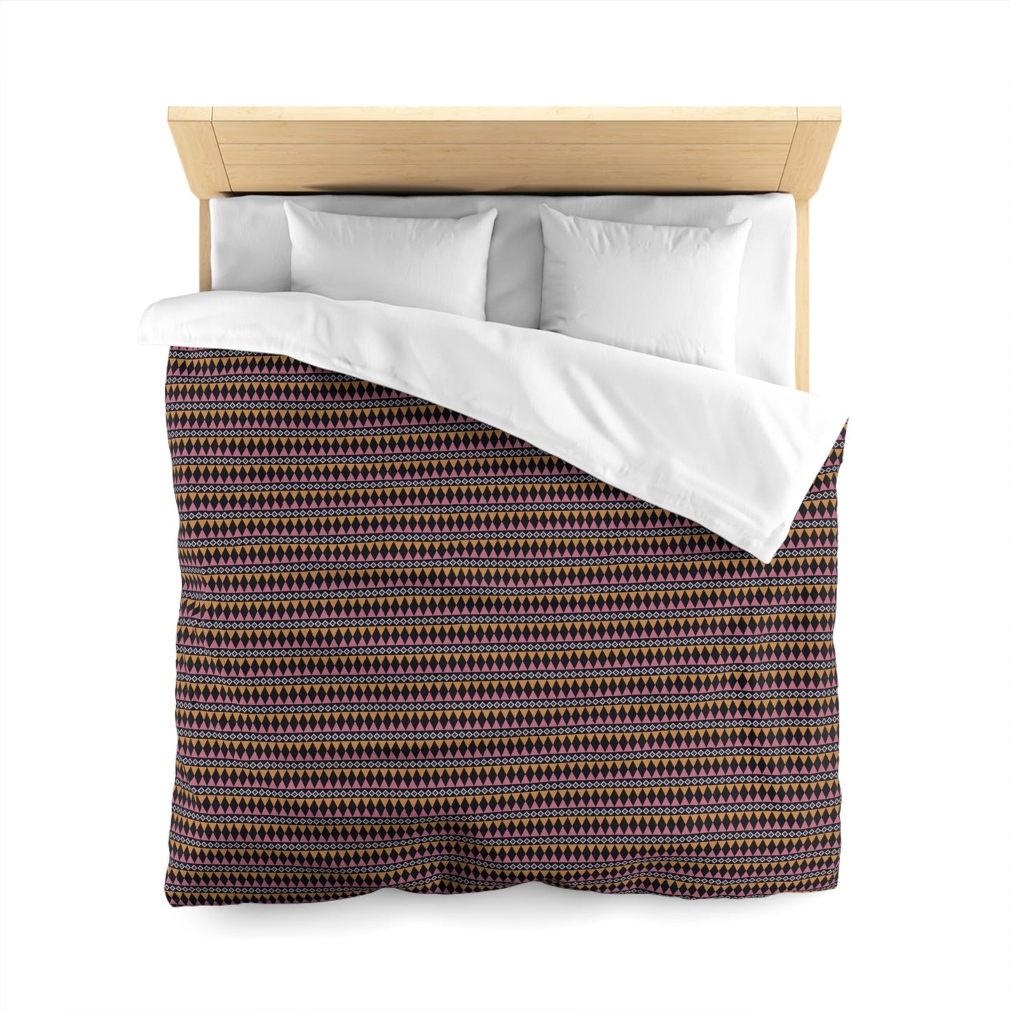Midnight Clay Cairn Stripes Microfiber Duvet Cover